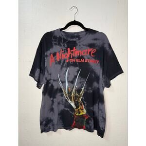 Hot Topic Nightmare on Elm Street Unisex Large Graphic T-Shirt The-Dye Wash